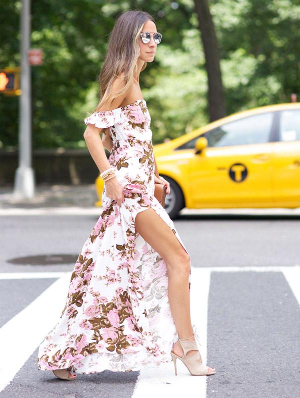 floral dress with heels